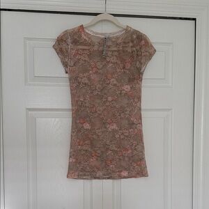 Floral Lace Short Sleeve Top
